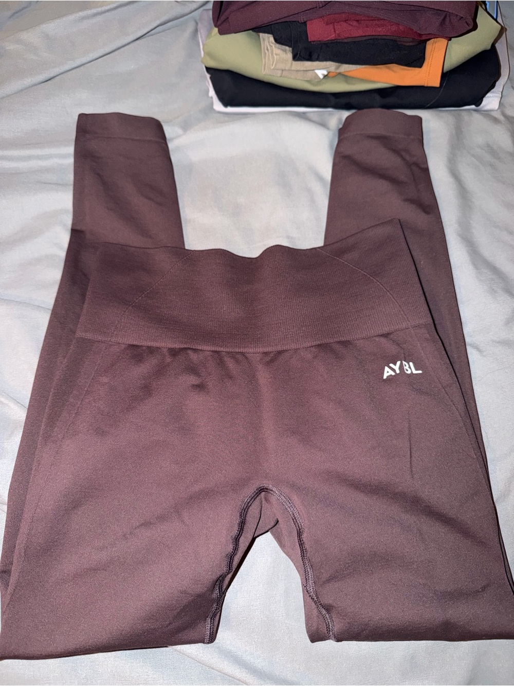 AYBL Ribbed Leggings in Plum